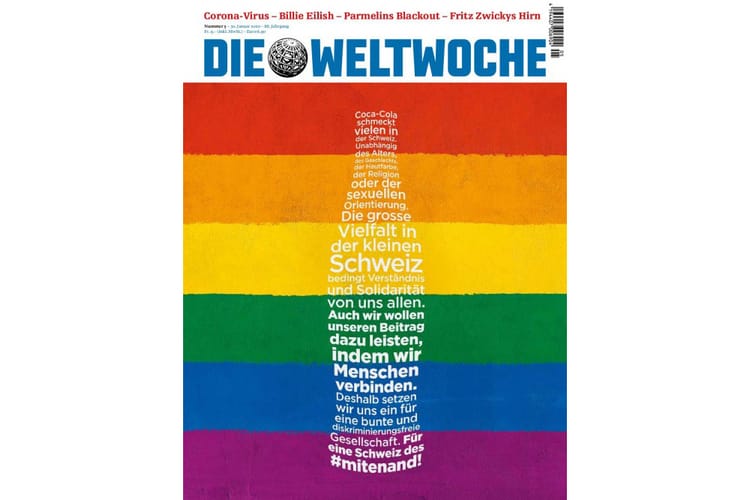 Coca-Cola achète la Une de plusieurs journaux suisses pour apporter son soutien à la cause LGBTQ+